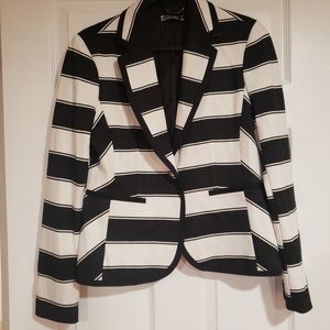 Black and white striped NY&Co blazer